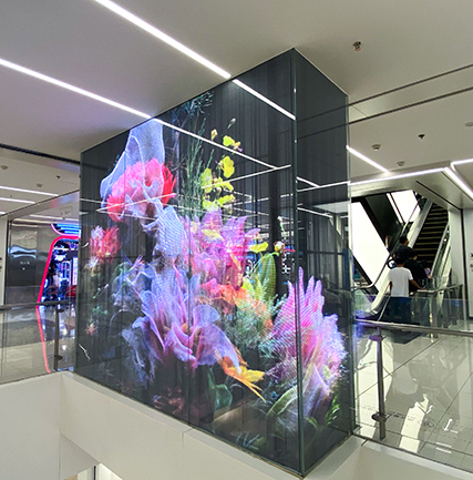 北京五道口购物广场LED透明屏项目